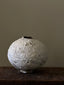 WHITE TEXTURED ROUND VASE