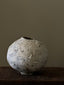 WHITE TEXTURED ROUND VASE